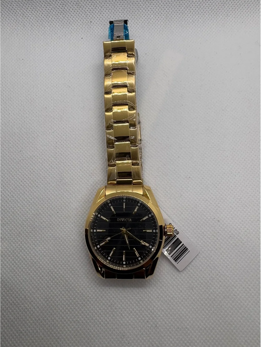 Invicta Men's Gold Tone Black Dial Wristwatch